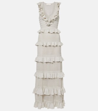 Vestido largo Crush Frilled con volantes | Zimmermann