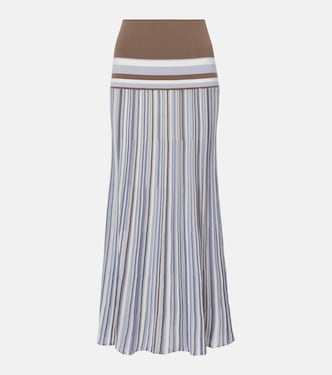 Citara striped cotton-blend maxi skirt | Faithfull