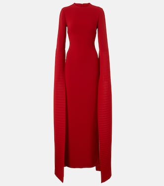 Robe longue Naomi en crêpe | Solace London