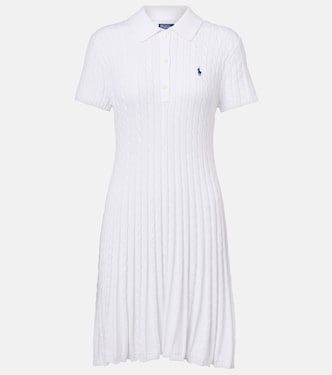 Cable-knit cotton-blend polo dress | Polo Ralph Lauren