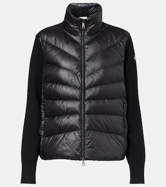 Down-paneled virgin wool cardigan | Moncler