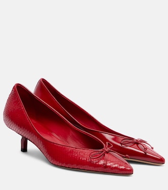 Tourni snake-effect leather pumps | Jacquemus