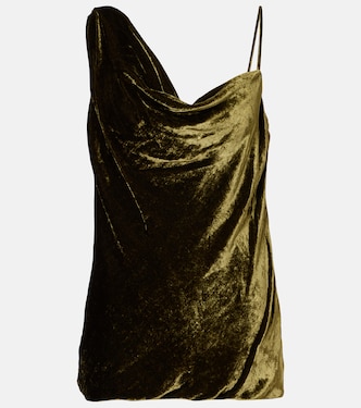 Draped velvet top | Dries Van Noten