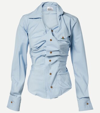 Orb gathered cotton poplin shirt | Vivienne Westwood