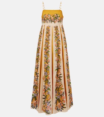 Floral pleated cotton maxi dress | Farm Rio