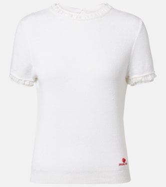 Lace-trimmed linen top | Shushu/Tong