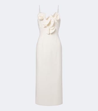 Floral-appliqué cotton midi dress | Magda Butrym