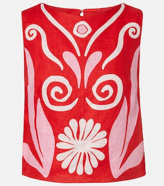 Avelino floral linen top | Cala de la Cruz