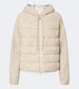 Chaqueta de plumas de bouclé con capucha | Moncler