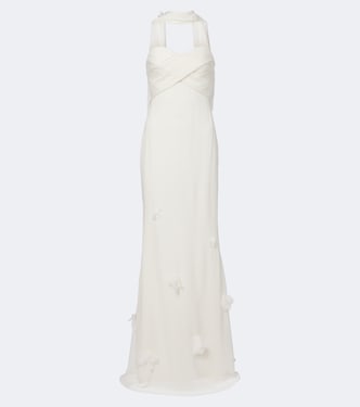 Bridal Verzierte Robe aus Chiffon | Self-Portrait