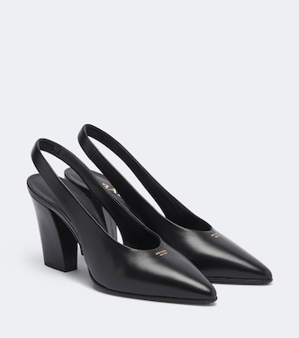 Leather slingback pumps | Prada