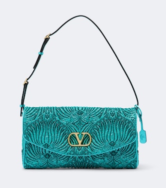 Schultertasche DeVain Small aus Jacquard | Valentino Garavani