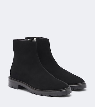 Ankle Boots Moto aus Veloursleder | The Row