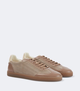 Zapatillas espigadas con piel | Brunello Cucinelli
