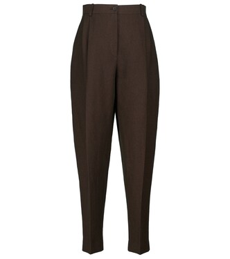 Pantalon carotte Malu en lin mélangé | The Row