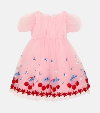 Robe brodée en tulle | Monnalisa