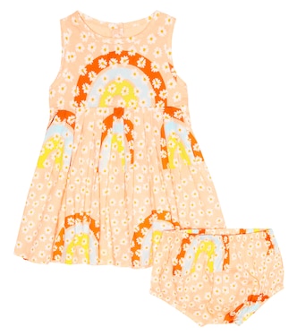 Baby printed cotton dress and bloomers set | Stella McCartney Kids