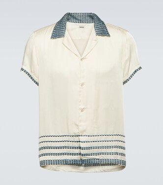 Besticktes Hemd aus Seidensatin | Bode