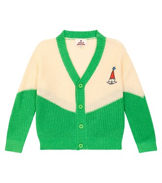 Embroidered colorblocked cardigan | Jellymallow