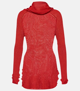 Ribbed-knit turtleneck top | Victoria Beckham