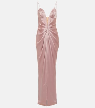 Draped satin gown | Rasario