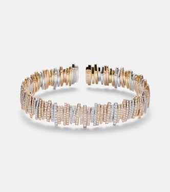 Pulsera de oro amarillo, rosa y blanco de 18 ct con diamantes | Suzanne Kalan