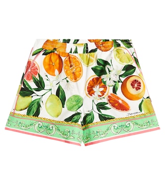 Printed cotton shorts | Dolce&Gabbana Kids
