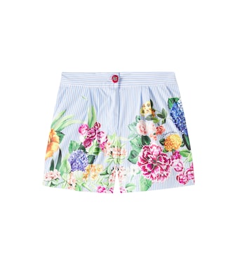 Floral cotton shorts | Dolce&Gabbana Kids
