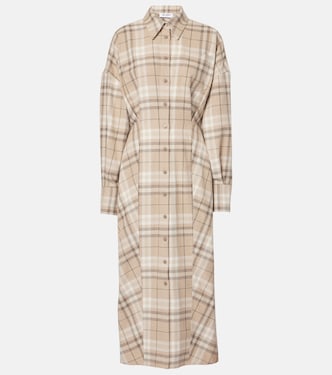 Checked cotton-blend shirt dress | The Attico