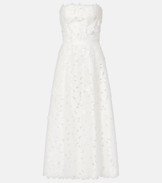 Norina satin lace cocktail dress | Costarellos