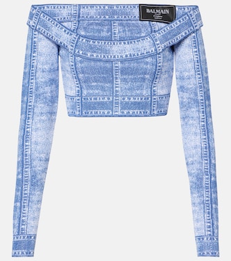 Trompe l'oeil crop top | Balmain
