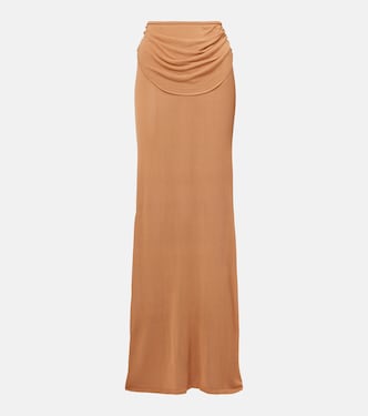 Draped semi-sheer maxi skirt | Aya Muse