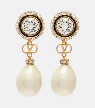 VLogo embellished drop earrings | Valentino