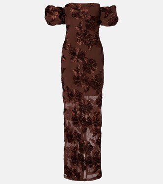 فستان طويل من Tasha مع تطريز | Rotate