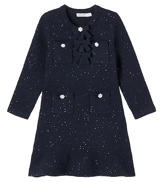 Bow-detail sequined dress | Self-Portrait Kids