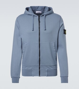 Sudadera de jersey de algodón con cremallera | Stone Island