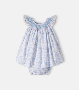 Baby floral cotton dress and bloomers set | Pepa London
