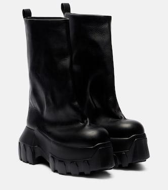Mega Tractor leather mid-calf boots | Rick Owens