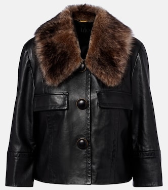 Lederjacke mit Shearling | Chloé