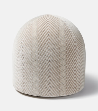 Outdoor-Hocker Ziggy aus Samt | Missoni