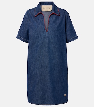 VGold denim midi dress | Valentino