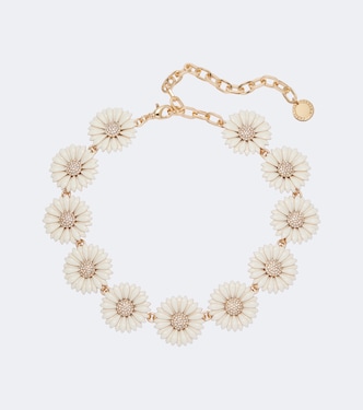 Crystal-embellished floral necklace | Carolina Herrera