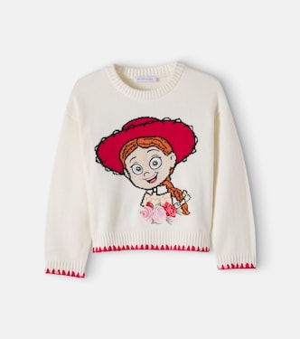 Embroidered cotton and cashmere sweater | Monnalisa