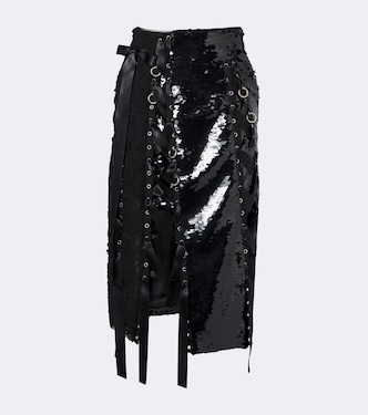 Midirock aus Spitze mit Pailletten | Simone Rocha