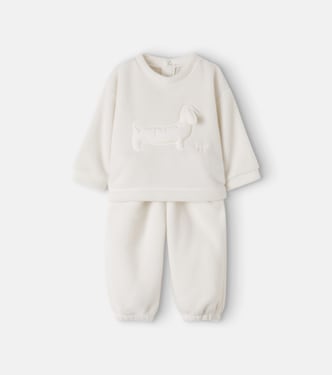Baby appliqué sweatshirt and sweatpants set | Il Gufo