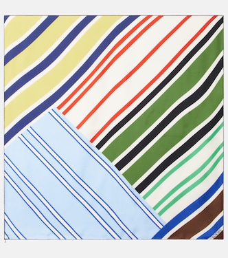 Pañuelo en sarga de seda a rayas | Loewe