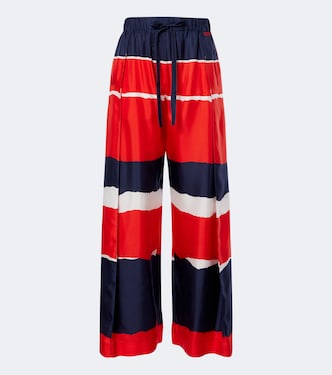 Printed silk twill wide-leg pants | Loewe