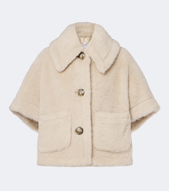 Teddy-Cape aus einem Wollgemisch | Max Mara
