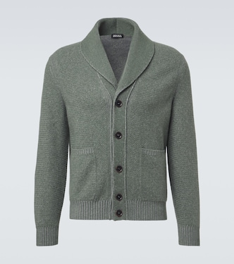 Waffle-knit cashmere and wool cardigan | Zegna