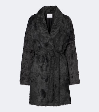 Shearling wrap coat | Yves Salomon